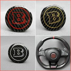 53 mm Mercedes-Benz C E G GLE GLK GL ML S class Brabus style steering wheel cap carbon fiber Badge Logo Emblem decal W463 W221 W205 W212 W166 buy in USA