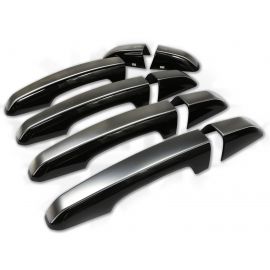Range Rover Sport (2014+) - Autobiography Style Door Handle Cover Kit (black with silver insert) buy in USA