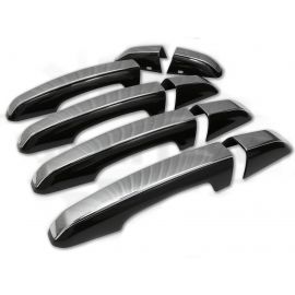 Range Rover Sport (2014+) - Autobiography Style Door Handle Cover Kit (black with chrome insert) buy in USA