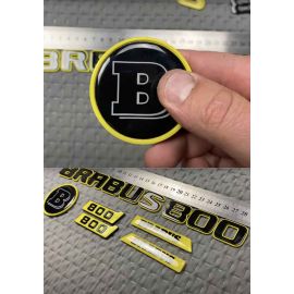 Brabus 800 metallic emblems set in yellow color for Mercedes G Wagon buy in USA