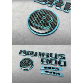 Carbon fiber Blue badges set Brabus 800 for G-Wagon buy in USA