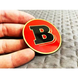 Metal Branded Brabus Badge 55mm Round Red Emblem Logo for Mercedes W463 W463A G-Wagon buy in USA
