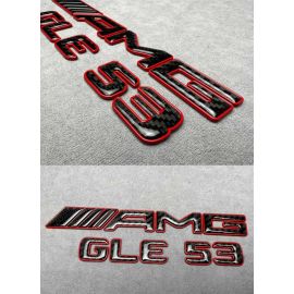 AMG GLE 53 carbon fiber emblem with red trim for Mercedes Benz GLE Class buy in USA