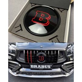 Red Brabus front grill emblem for Mercedes Benz GLE 63 AMG buy in USA