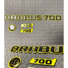 Carbon Brabus 700 emblem set in yellow color for Mercedes Benz S Class buy in USA