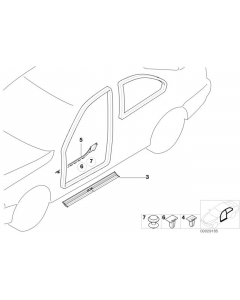 Genuine Door Sill Trim Clip Clamp 51 71 8 151 484 buy in USA