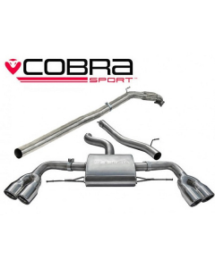 Cobra Sport Turbo Back Exhaust for Audi TTS MK2 Quattro 2008-2014 De Cat, Non Resonated (AU34D) buy in USA