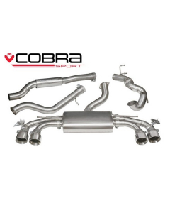 Cobra Sport Turbo Back Exhaust for Audi TTS MK3 2.0 TFSi Quattro 2015+, Valve Control, De Cat, Non Resonated (AU78D) buy in USA