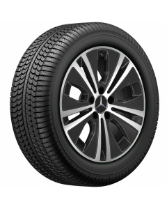 Mercedes-Benz Pirelli 5-Doppelspeichen-Winter-Komplettradsatz, 17 Zoll, schwarz glanzgedreht, E-Klasse (238/213), GEBRAUCHT buy in USA