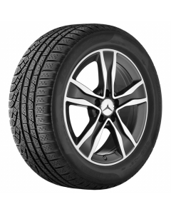 Mercedes-Benz Bridgestone 5-Speichen-Winter-Komplettradsatz, 17 Zoll, tremolit-metallic, C-Klasse (A205/C205/S205/W205) buy in USA