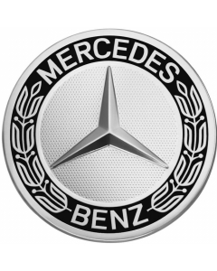 Mercedes-Benz Radnabenabdeckung Stern mit Lorbeerkranz schwarz, klassisches Design, 1 Stück buy in USA