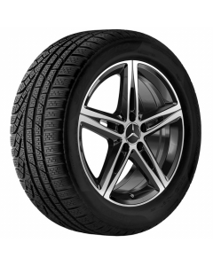 Mercedes-Benz Bridgestone 5-Speichen-Winter-Komplettradsatz, 18 Zoll, schwarz, V/W177, W247, C/X118 buy in USA