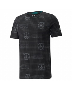 Mercedes-Benz Motorsport Kollektion T-Shirt Herren Puma all-over Logoausführung schwarz Gr. XS - XXL buy in USA