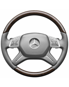 Mercedes-Benz Holz-Leder-Lenkrad mit LSP, basaltgrau, GL-/GLS-/M-/GLE-Klasse buy in USA