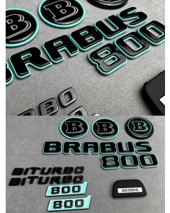 Brabus 800 Emblems Set in Tiffany Blue for Mercedes G-Class W463/W463A/W464/GLS/GLE buy in USA