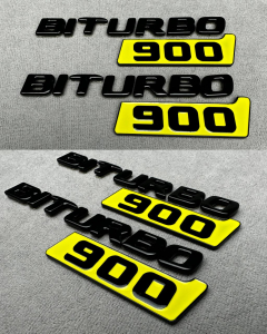 Brabus Biturbo 900 Fender Yellow Metal Badge for Mercedes-Benz G Wagon W464, W463A and W463 buy in USA