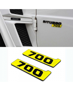 Metallic Brabus 700 Yellow Fenders Emblem Logo Badges for Mercedes-Benz W463A G-Class buy in USA