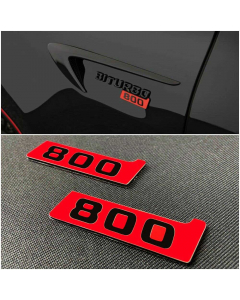 Mercedes Benz G/S/E/C/CLS Brabus Style 800 Red Body Emblem Sticker Badge Letters Logo Set (2 pcs) Steel buy in USA