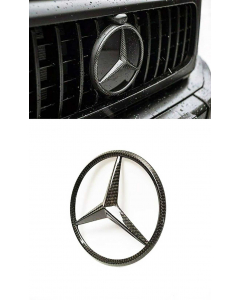 Carbon Fiber Front Grille Star Style Badge Logo Emblem for Mercedes-Benz W463 G-Class G-Wagon buy in USA