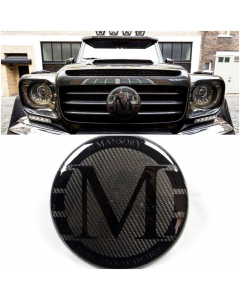 Mercedes-Benz W463 G-Class G-Wagon G63 G55 G500 Mansory style carbon fiber front grille with logo emblem in gray buy in USA