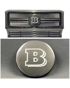 Carbon Fiber Front Grille with Gray Badge Emblem Logo – Brabus for Mercedes-Benz G-Wagon G-Class W463 buy in USA