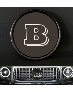 Mercedes-Benz W463A/W464 G-Class G-Wagon Front Grille – Black Gloss with Brabus Style Badge Logo Emblem (Grey) buy in USA