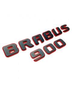 Metallic Emblems Badges – Brabus 900 Rocket Style for Mercedes-Benz G-Class W463A (Black/Red Set) buy in USA