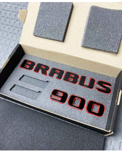 Brabus 900 metallic tail badge with red trim for Mercedes G Wagon trunk buy in USA