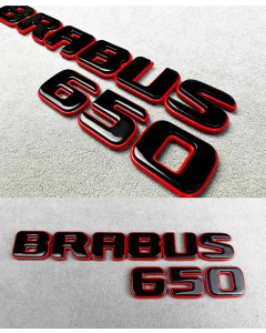 Tail Brabus 650 badges metallic letters with red trim buy in USA