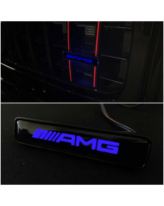 AMG Style Front Grille with Blue LED Illuminated Logo Badge Emblem for Mercedes-Benz G-Wagon G-Class W463A W464 buy in USA