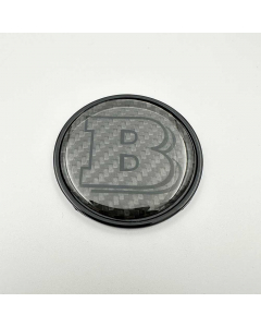 2-Piece Gray Metal Carbon Brabus 53mm Emblem Badge for Mercedes-Benz W463A W464 G-Class Hood and Trunk buy in USA