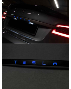 Carbon fiber trim with blue LED on trunk for TESLA Model S buy in USA