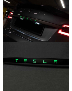 Carbon trim with green LED for TESLA Model S trunk lid buy in USA