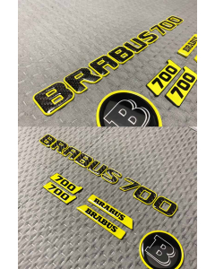 Yellow Brabus 700 carbon badge kit for Mercedes G Class buy in USA