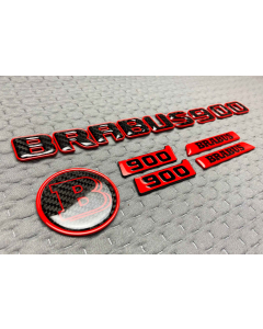 Brabus 900 badges set Carbon fiber + metal inserts for Mercedes Benz buy in USA