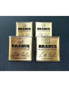 Metallic Brabus Masterpiece Gold Seats Emblem Badge Logo Set for Mercedes-Benz W463A G-Class buy in USA