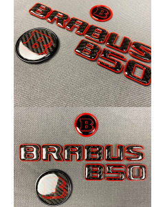 Carbon Brabus B50 emblem set front and tail logos for Mercedes Benz S-Class buy in USA