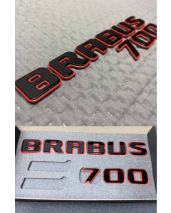 Black Brabus 700 rear metal badge with red trim for Mercedes-Benz G Class buy in USA