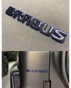 Brabus carbon fiber tail badge with blue trim for Mercedes Benz G Wagon buy in USA