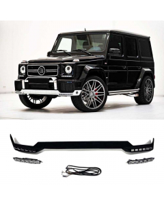 Fiberglass front bumper with diffuser and LED headlights for Mercedes-Benz G-Wagon W463 G63 buy in USA