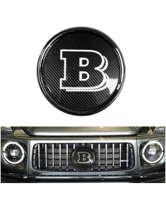 Mercedes-Benz W463A/W464 G-Class G-Wagon G63/G500 Front Grille Carbon Fiber Gloss Brabus Style Badge Gray Sign buy in USA