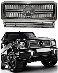 Carbon Fiber Badge Front Grille Frame Set for Mercedes-Benz G-Wagon G-Class W463 G63 G55 G500 buy in USA