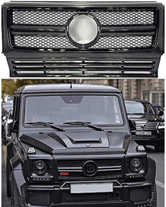 Carbon Fiber Badge Front Grille Frame Set for Mercedes Benz G-Wagon G-Class W463 G63 G55 G500 buy in USA