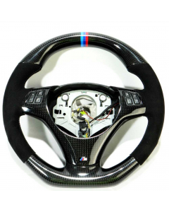 BMW E70/E71 steering wheel with carbon inserts and Alcantara, flat bottom buy in USA