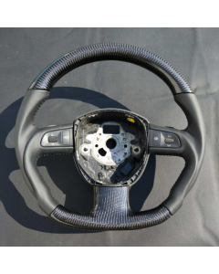 Audi A3/A4/A6/Q7 steering wheel made of carbon fiber and leather buy in USA