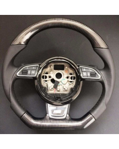 Audi RS6/RS4/RS5/RS7/SQ5/S4/S5 Carbon with Leather Steering Wheel buy in USA