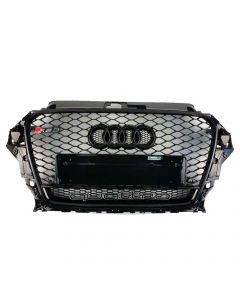 Audi RS3 Black Quattro Front Bumper Radiator Grille for Audi A3 (2013-2016) buy in USA