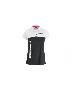 AMG womens polo shirt, black / white, B66959422 buy in USA