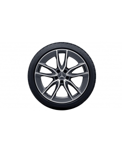 AMG 5-twin-spoke wheel, 48.3 cm (19-inch), high-sheen, C-Class, 225/40 R19/, black, A20540107017X23 buy in USA