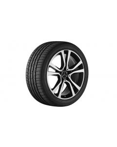 5-twin-spoke wheel, 48.3 cm (19-inch), high-sheen, E-Class, 245/35 R19/, matt black, A21240148027X36 buy in USA